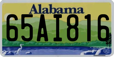 AL license plate 65AI816