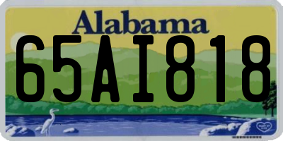 AL license plate 65AI818