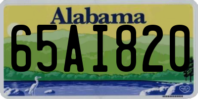 AL license plate 65AI820