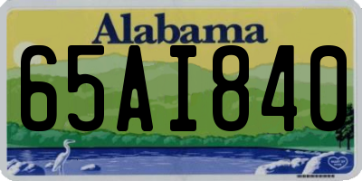 AL license plate 65AI840