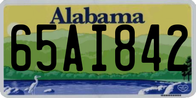 AL license plate 65AI842