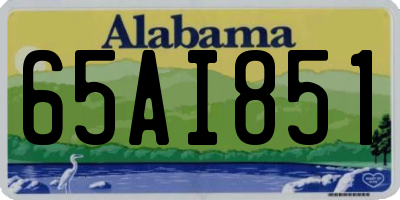 AL license plate 65AI851