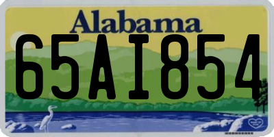 AL license plate 65AI854