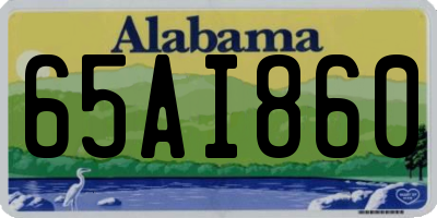 AL license plate 65AI860