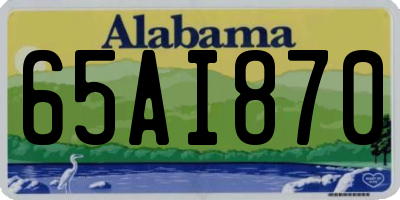 AL license plate 65AI870