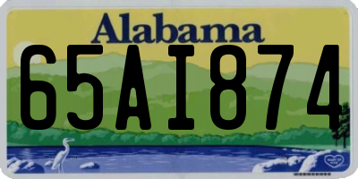 AL license plate 65AI874