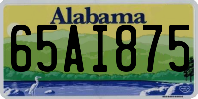 AL license plate 65AI875