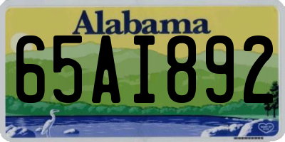 AL license plate 65AI892