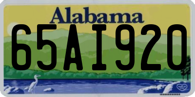 AL license plate 65AI920