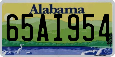 AL license plate 65AI954