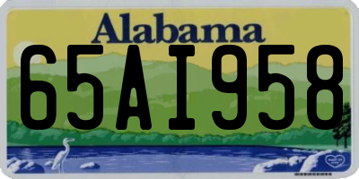 AL license plate 65AI958