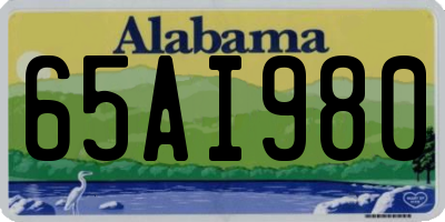 AL license plate 65AI980
