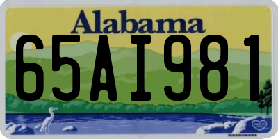 AL license plate 65AI981