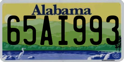 AL license plate 65AI993