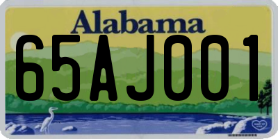 AL license plate 65AJ001
