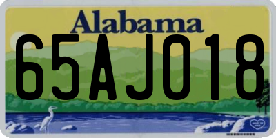 AL license plate 65AJ018