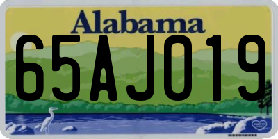 AL license plate 65AJ019