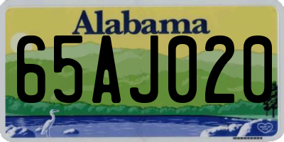 AL license plate 65AJ020