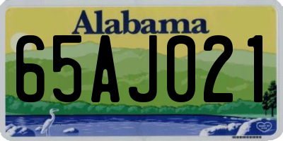 AL license plate 65AJ021