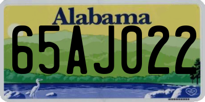 AL license plate 65AJ022