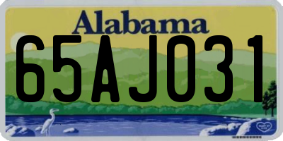 AL license plate 65AJ031