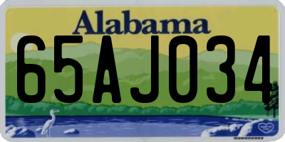 AL license plate 65AJ034