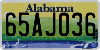 AL license plate 65AJ036