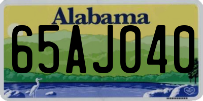 AL license plate 65AJ040