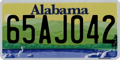 AL license plate 65AJ042