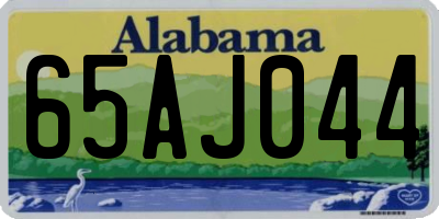 AL license plate 65AJ044