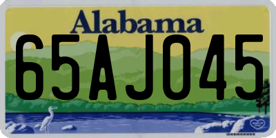 AL license plate 65AJ045