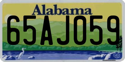 AL license plate 65AJ059