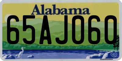 AL license plate 65AJ060