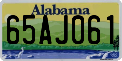 AL license plate 65AJ061