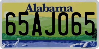AL license plate 65AJ065