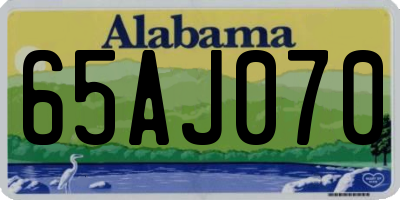 AL license plate 65AJ070