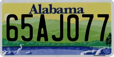 AL license plate 65AJ077
