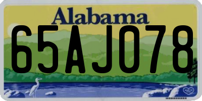 AL license plate 65AJ078