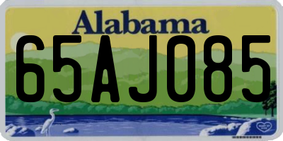 AL license plate 65AJ085