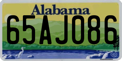 AL license plate 65AJ086