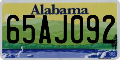 AL license plate 65AJ092