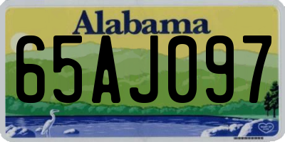 AL license plate 65AJ097