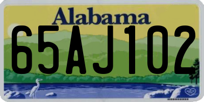 AL license plate 65AJ102