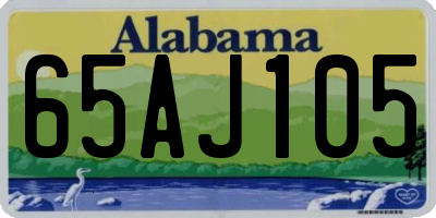 AL license plate 65AJ105