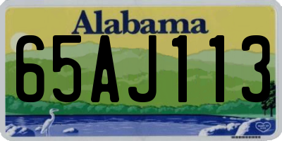 AL license plate 65AJ113