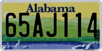 AL license plate 65AJ114