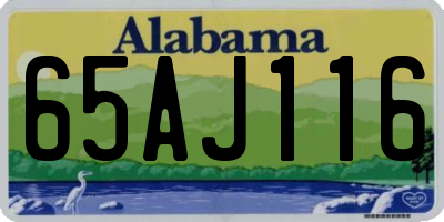 AL license plate 65AJ116