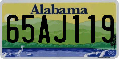AL license plate 65AJ119