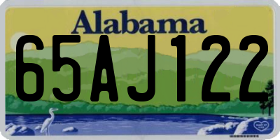 AL license plate 65AJ122