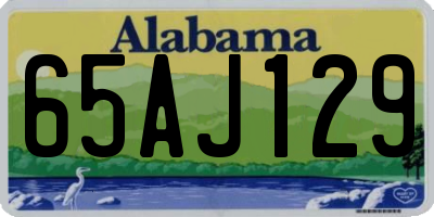 AL license plate 65AJ129